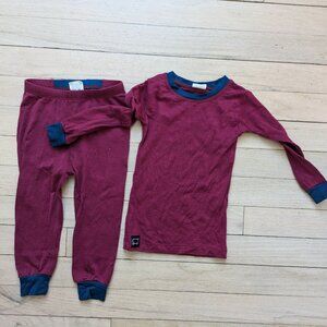 Wee Woolies merino wool pyjamas base layer set 1 year